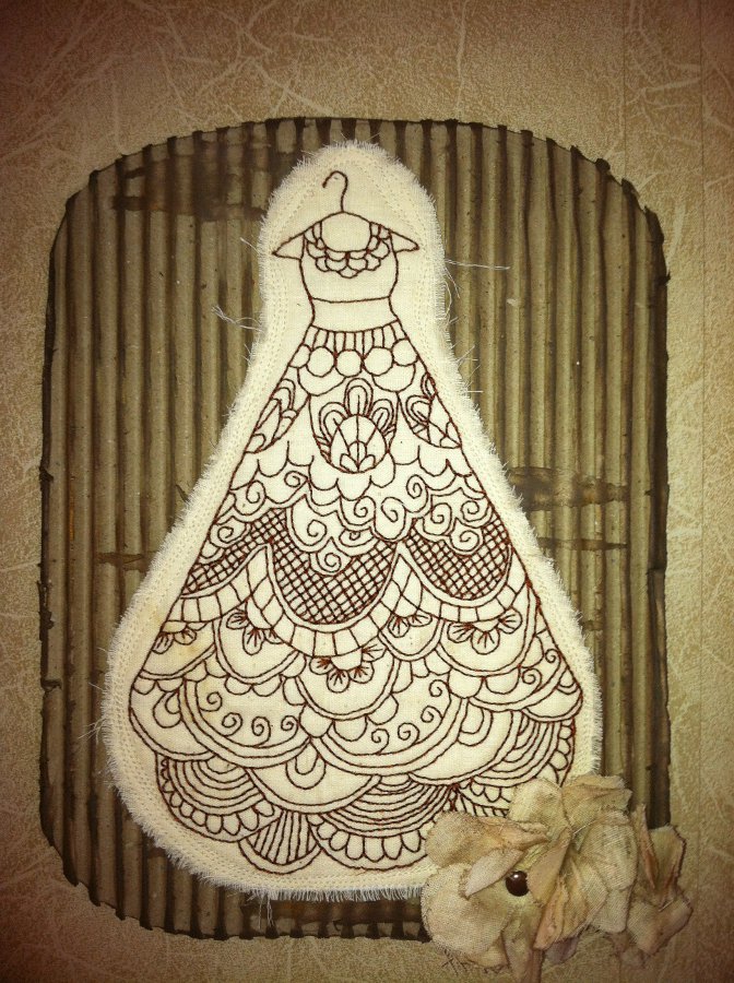 Vintage Lace Dress Recycled Art